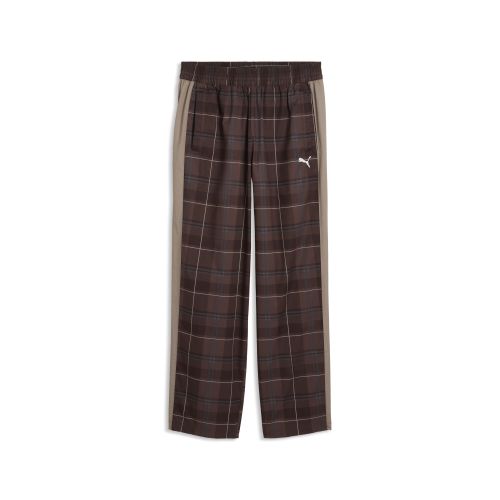 T7 Relaxed Tartan Track Pants Men in Brown | Size Small - PUMA - Modalova