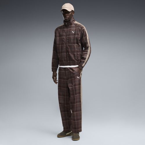 T7 Relaxed Tartan Track Pants Men in Brown | Size Large - PUMA - Modalova