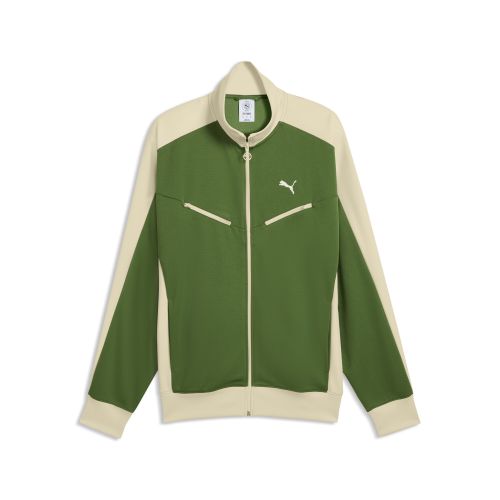 T7 Relaxed Retro Track Jacket Men in Green | Size Medium - PUMA - Modalova