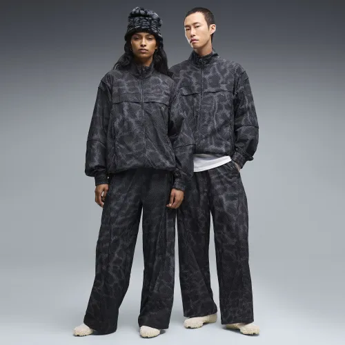 CLRT Printed Track Pants Relaxed Unisex in Gray () | Size Large - PUMA - Modalova