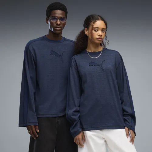 T7 Long Sleeve T-Shirt Unisex in Blue () | Size Large - PUMA - Modalova