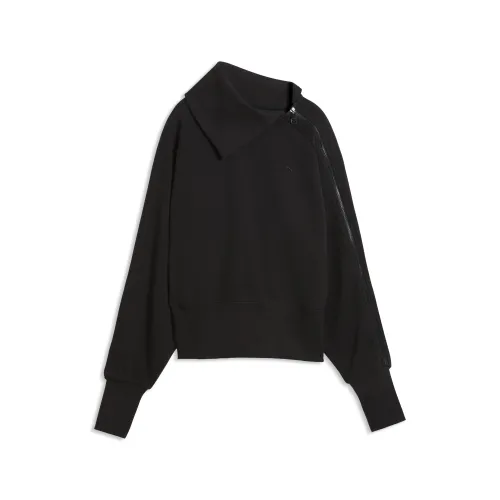 T7 Asymmetrical Zip Sweatshirt Women in | Size Small - PUMA - Modalova