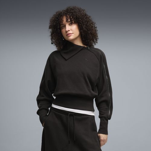 T7 Asymmetrical Zip Sweatshirt Women in | Size Large - PUMA - Modalova