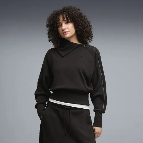 T7 Asymmetrical Zip Sweatshirt Women in | Size Small - PUMA - Modalova
