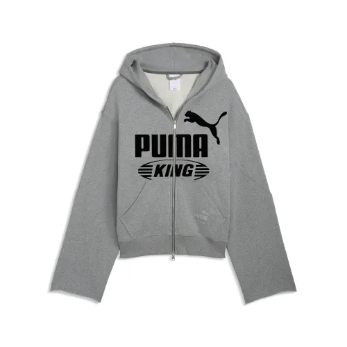 KING Full-Zip Oversized Jacket Men in Gray () | Size Large - PUMA - Modalova
