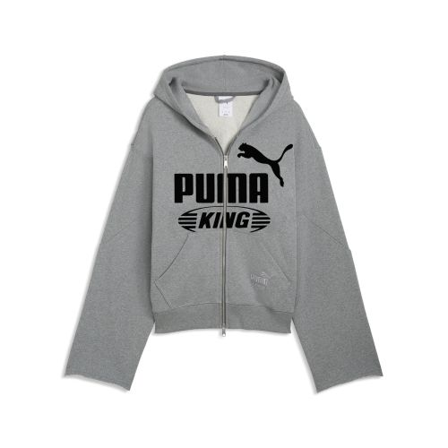 KING Full-Zip Oversized Jacket Men in Gray | Size Large - PUMA - Modalova