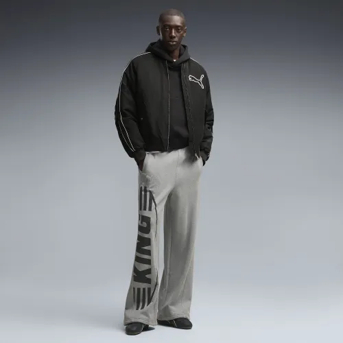 KING Oversized Sweatpants Men in Gray | Size Large - PUMA - Modalova