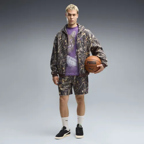 Dylan Wildcat Printed Relaxed 6" Basketball Shorts Men in Beige (/) | Size Large - PUMA - Modalova