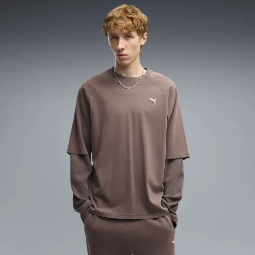 Select Essentials Double Layer T-Shirt Men in Brown () | Size Large - PUMA - Modalova