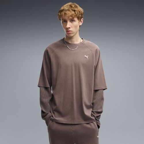 Select Essentials Double Layer T-Shirt Men in Brown | Size Medium - PUMA - Modalova