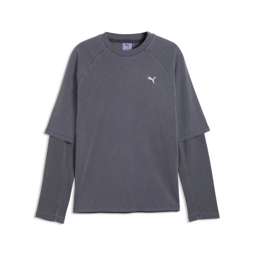 Select Essentials Double Layer T-Shirt Men in Gray | Size XL - PUMA - Modalova