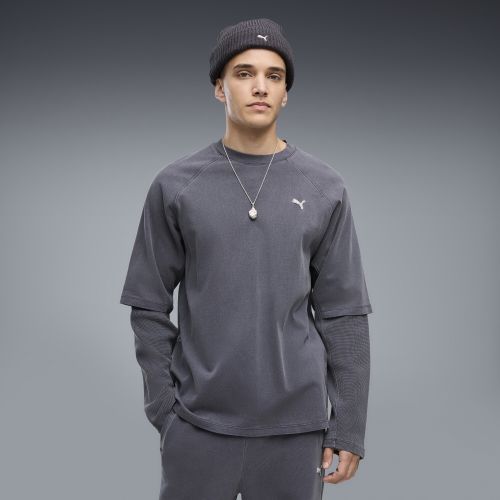 Select Essentials Double Layer T-Shirt Men in Gray | Size Large - PUMA - Modalova