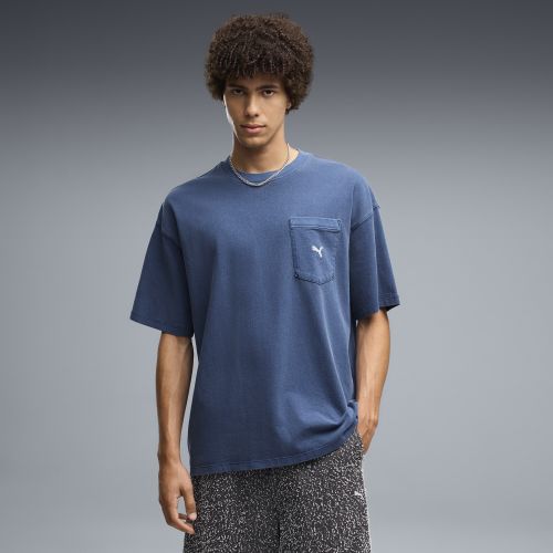 Select Essentials Wash T-Shirt Oversized Men in Blue | Size Large - PUMA - Modalova