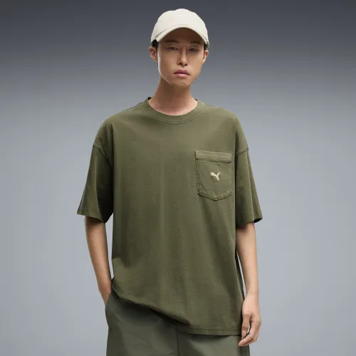 Select Essentials Wash T-Shirt Oversized Men in Green () | Size Large - PUMA - Modalova