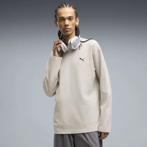 TECH Relaxed Waffle Long Sleeve T-Shirt Men in Beige () | Size Large - PUMA - Modalova