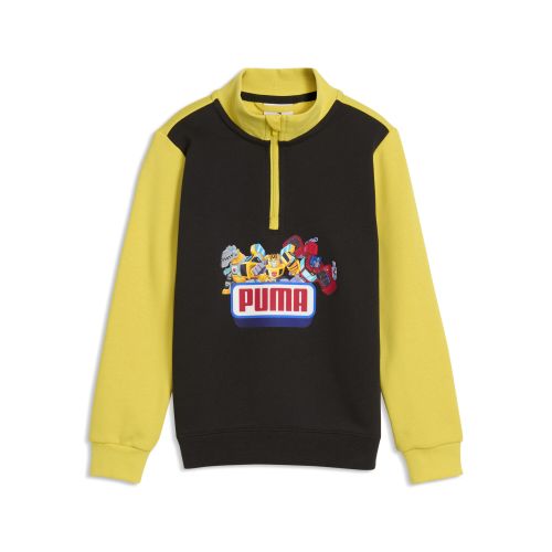 Felpa grafica con mezza zip per bambini x TRANSFORMERS, Accessori, Nero, 4-5Y - PUMA - Modalova