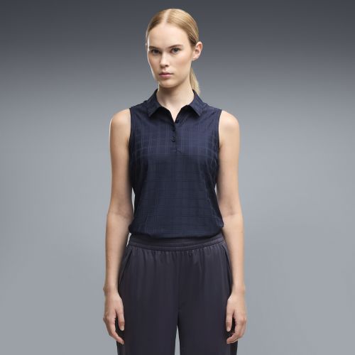 Polo da golf senza maniche Plaid Knit da donna, Accessori, Blu, XS - PUMA - Modalova