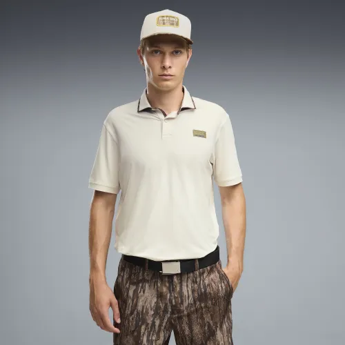 X REALTREE Solid Golf Polo Men in White () | Size Large - PUMA - Modalova