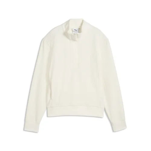 Boulder Half-Zip Golf Jacket Women in White | Size Large - PUMA - Modalova