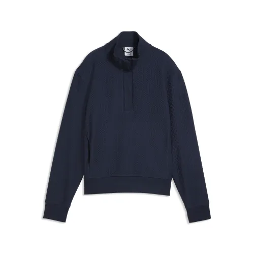 Boulder 2.0 Half-Zip Golf Sweatshirt Women in Blue () | Size Large - PUMA - Modalova