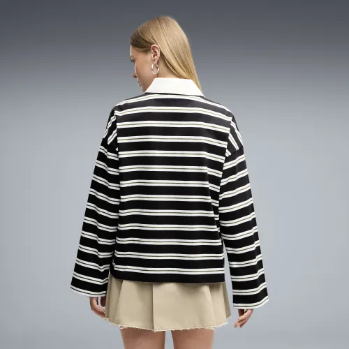 Polo da rugby oversize con logo Essentials Elevated No.1 da donna, Accessori, Nero, S - PUMA - Modalova
