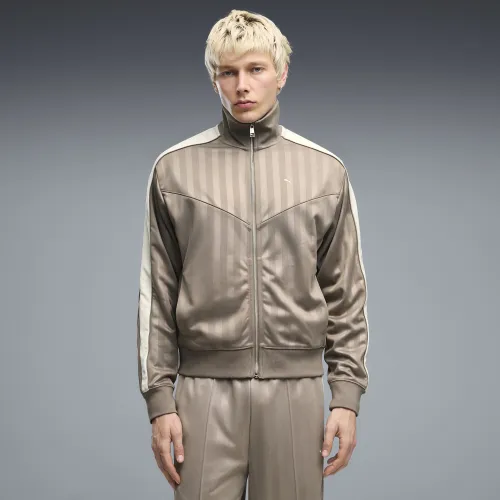 T7 Track Jacket Men in Beige () | Size Large - PUMA - Modalova