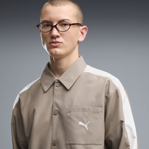T7 Relaxed Overshirt Men in Beige | Size Large - PUMA - Modalova