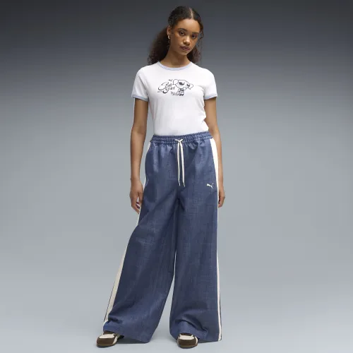 X POWERPUFF GIRLS Oversized Woven Pants Women in Blue | Size Large - PUMA - Modalova