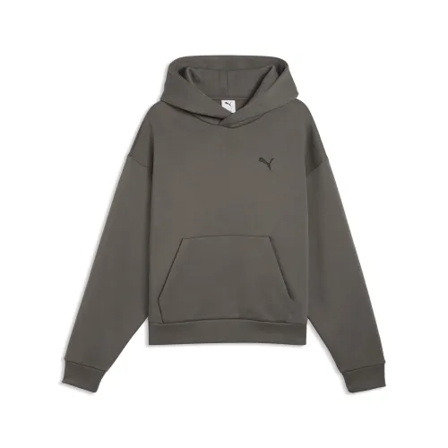 Essentials Heavy Fleece Boxy Hoodie Men in Beige () | Size Small - PUMA - Modalova