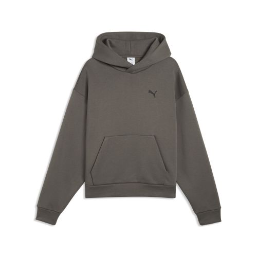 Essentials Heavy Fleece Boxy Hoodie Oversized Men in Beige () | Size Medium - PUMA - Modalova