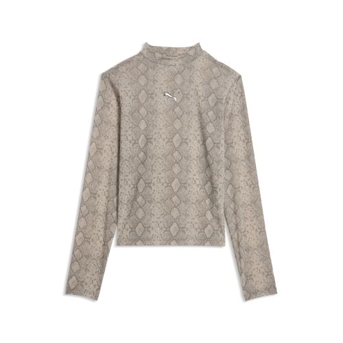 Snake Pack Printed Mesh T-Shirt Women in Beige () | Size Large - PUMA - Modalova