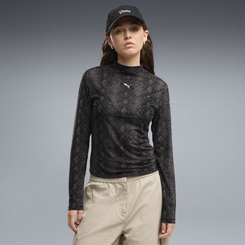 Snake Pack Printed Mesh T-Shirt Women in | Size Large - PUMA - Modalova