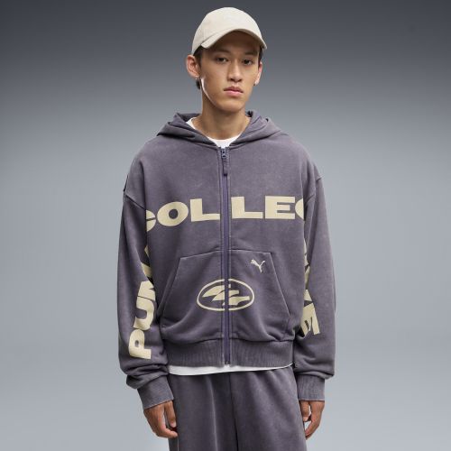 Full-Zip Graphic Hoodie Unisex in Gray | Size Medium - PUMA - Modalova