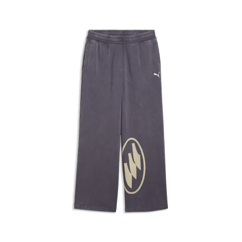 Wide Graphic Pants Unisex in Gray | Size Small - PUMA - Modalova