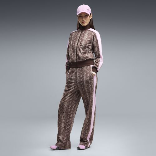 Pantalones rectos T7 con estampado de serpiente para mujer, Ropa, Marrón, S - PUMA - Modalova