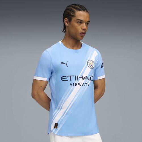 Manchester City 25/26 Authentic Home Jersey Men in Blue | Size Medium - PUMA - Modalova