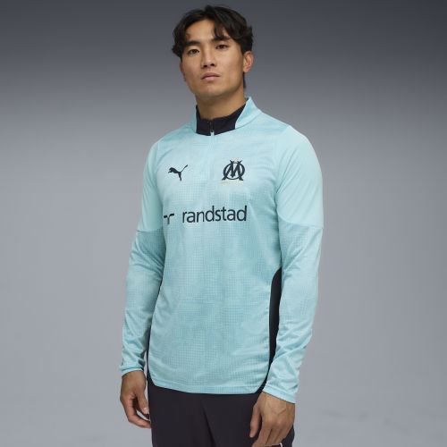 Maglia da training con zip corta Olympique de Marseille da uomo, Accessori, Blu, XS - PUMA - Modalova