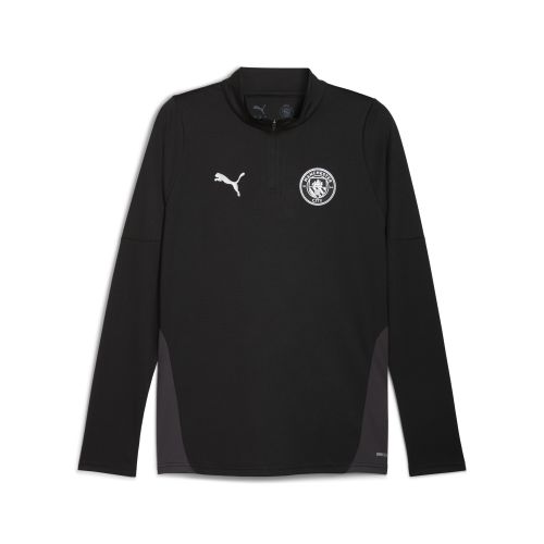 Top da training con zip corta Manchester City da uomo, Accessori, Nero, S - PUMA - Modalova