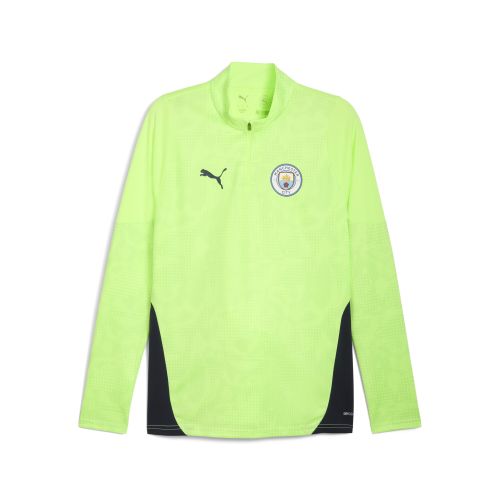 Top da training con zip corta Manchester City da uomo, Accessori, Giallo, S - PUMA - Modalova
