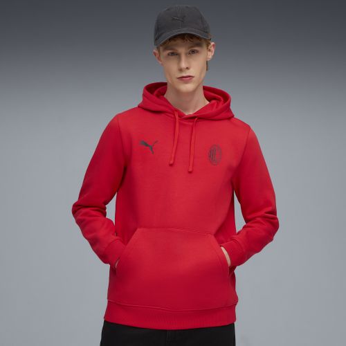 Felpa con cappuccio AC Milan FtblEssentials da uomo, Accessori, Rosso, S - PUMA - Modalova