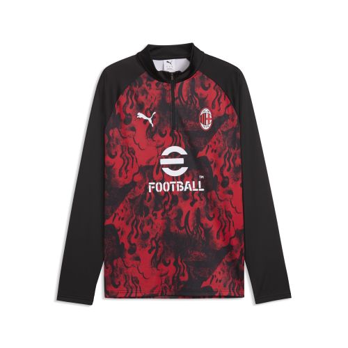Maglia da riscaldamento con zip AC Milan da uomo, Accessori, Rosso, XS - PUMA - Modalova