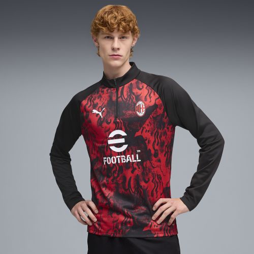 Maglia da riscaldamento con zip AC Milan da uomo, Accessori, Rosso, XS - PUMA - Modalova