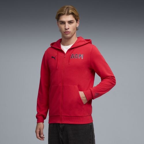 Giacca in pile con cappuccio AC Milan FtblCulture da uomo, Accessori, Rosso, XS - PUMA - Modalova