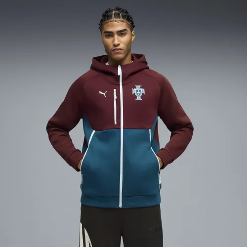 Portugal TECH Full-Zip Hoodie Men in Red (/) | Size Large - PUMA - Modalova