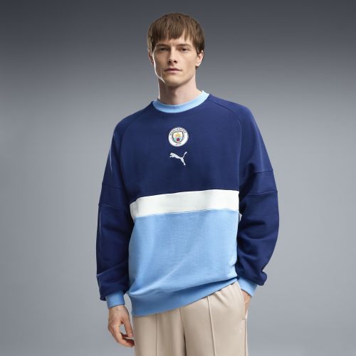 Manchester City ftblCulture Relaxed Crew Sweatshirt Men in Blue | Size Large - PUMA - Modalova