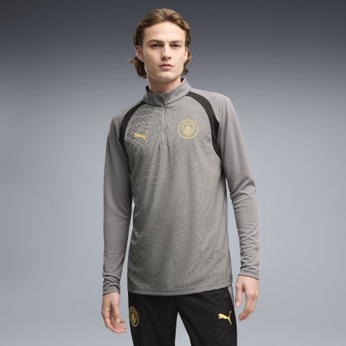 Manchester City Quarter-Zip Slim Training Top Men in Gray | Size Large - PUMA - Modalova