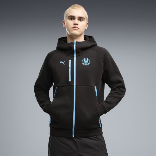 Felpa con cappuccio e zip Olympique de Marseille TECH da uomo, Abbigliamento, Nero, S - PUMA - Modalova