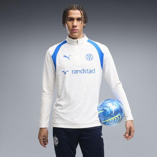 Camiseta de training Olympique de Marseille con cremallera de un cuarto para hombre, Accesoiros, Blanco, S - PUMA - Modalova