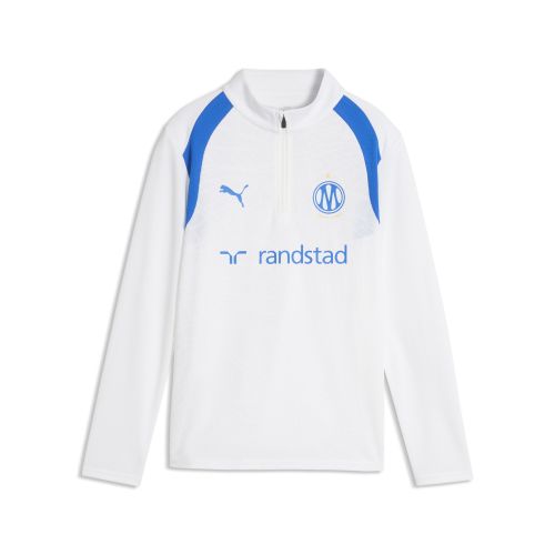 Maglia da training con zip corta Olympique de Marseille per ragazzi, Accessori, Bianco, 15-16Y - PUMA - Modalova