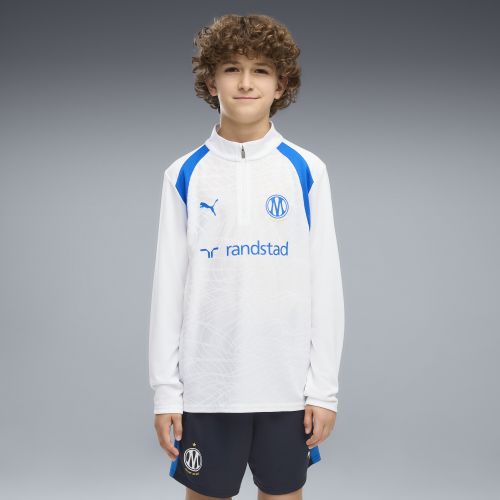 Maglia da training con zip corta Olympique de Marseille per ragazzi, Accessori, Bianco, 15-16Y - PUMA - Modalova